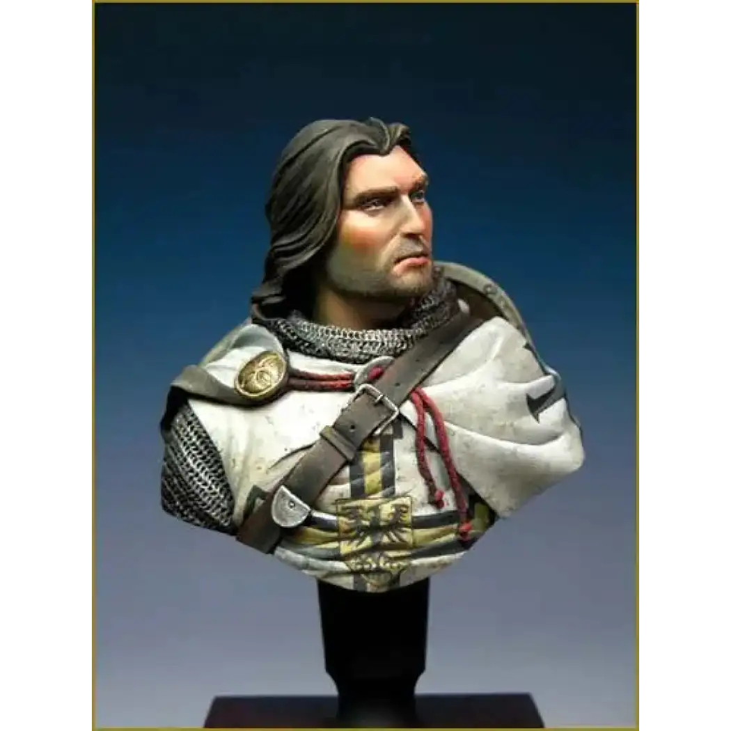 1/10 BUST Resin Model Kit Medieval Knight Teutonic Crusader Warrior Unpainted