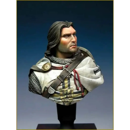 1/10 BUST Resin Model Kit Medieval Knight Teutonic Crusader Warrior Unpainted