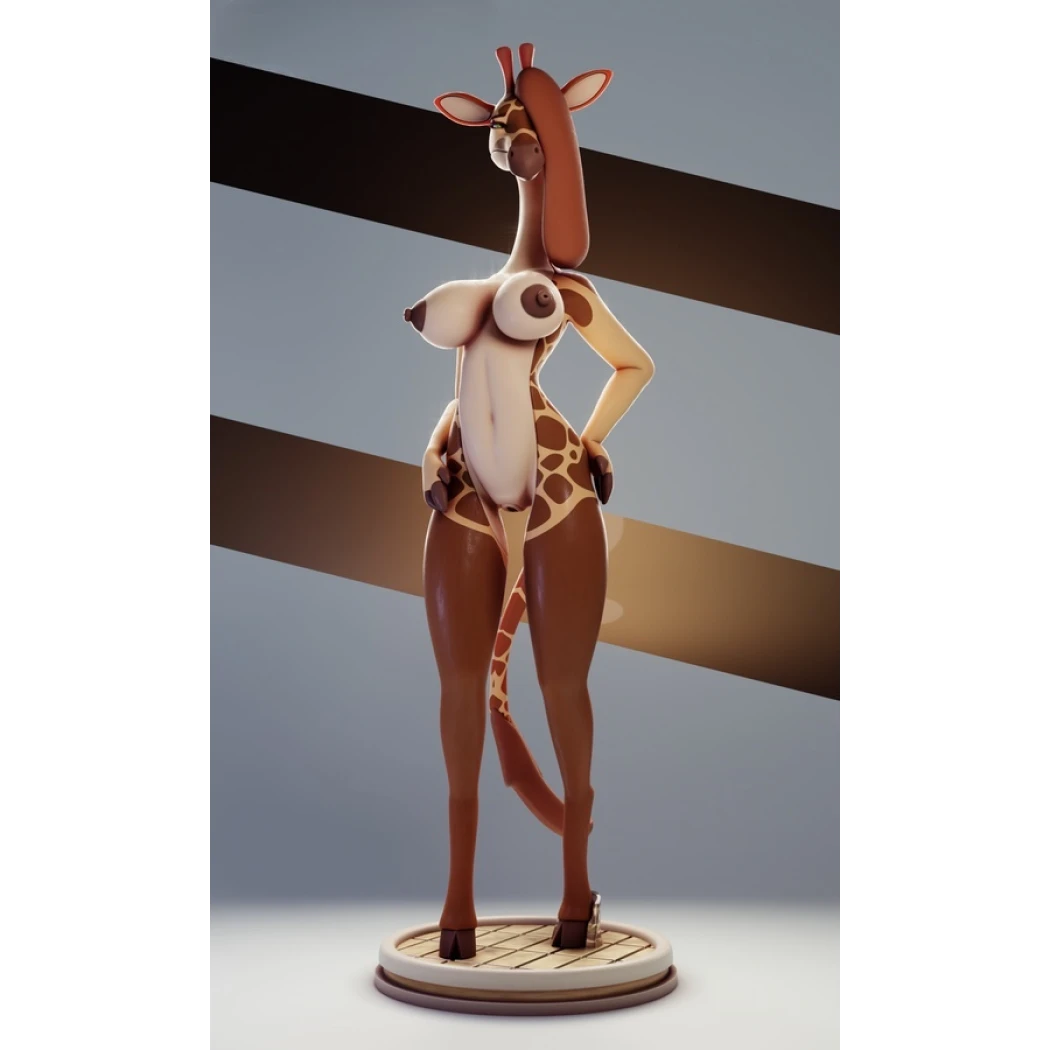 Digital STL Furry Giraffe