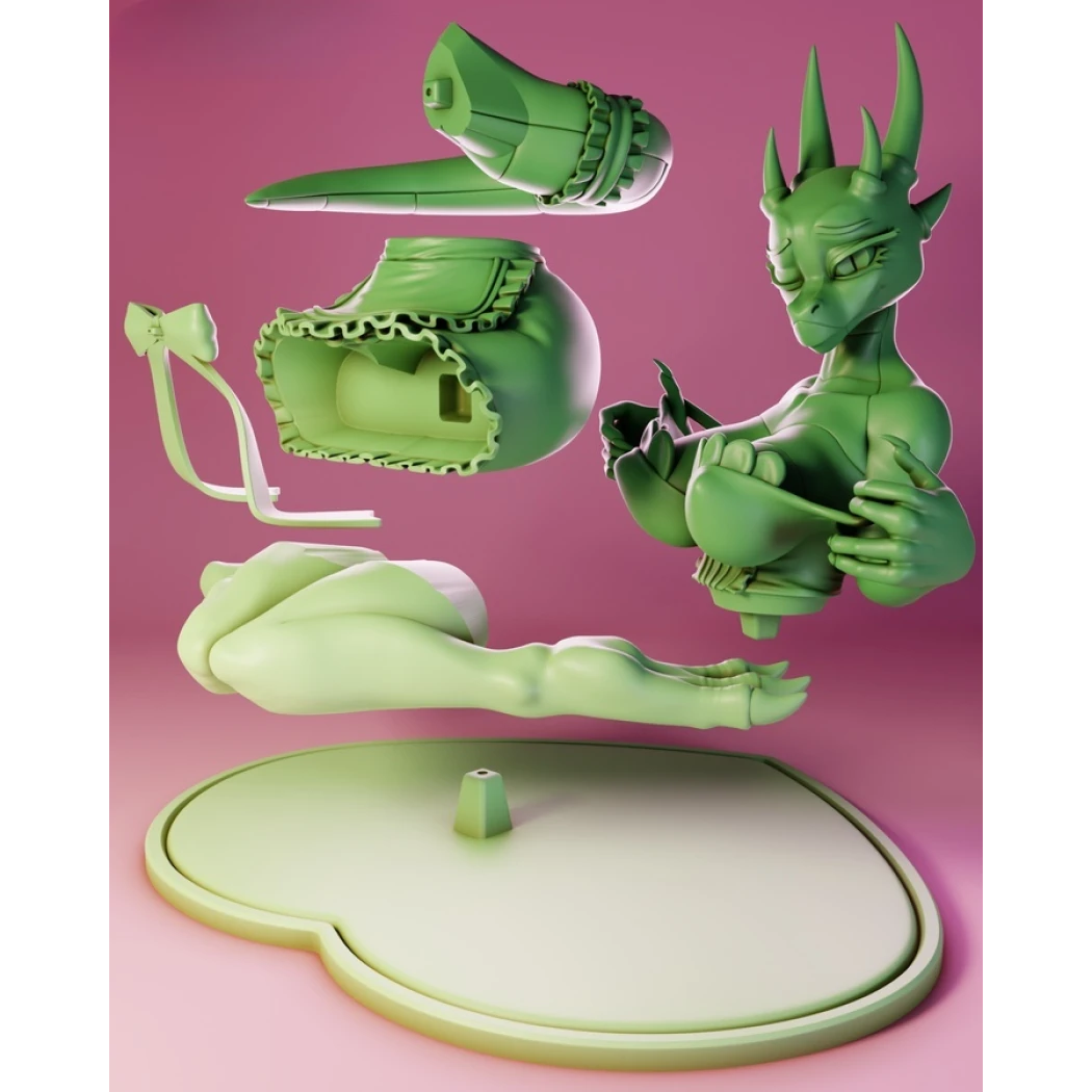 Digital STL Argonian Maid