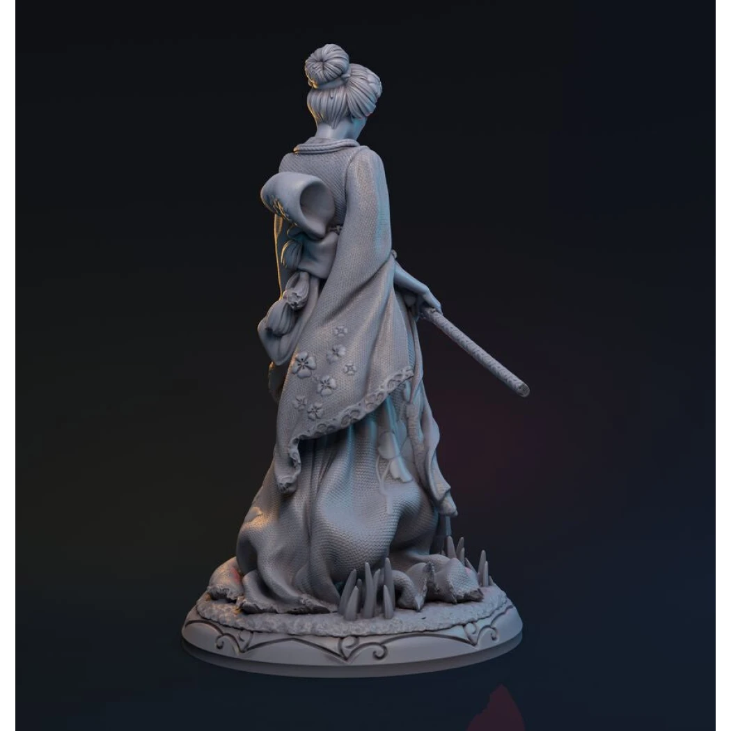 Digital STL Yuki onna Japanese Girl Samurai
