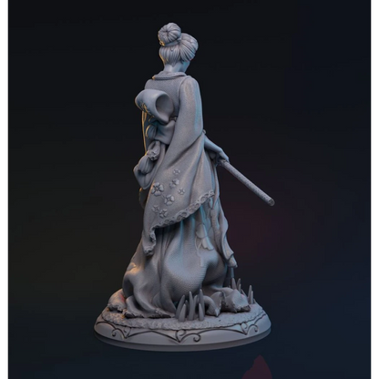 Digital STL Yuki onna Japanese Girl Samurai