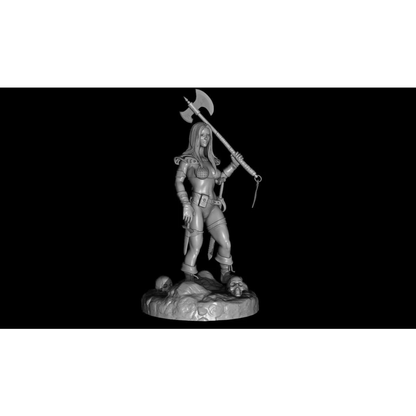Digital STL Red Sonja 2 Barbarian Girl