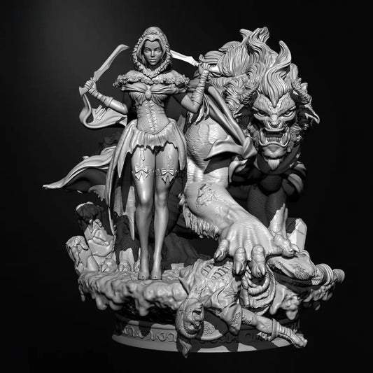 78mm Resin Model Kit Girl The Beauty and the Beast TD-3528 Unpainted