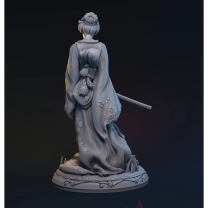 Digital STL Yuki onna Japanese Girl Samurai