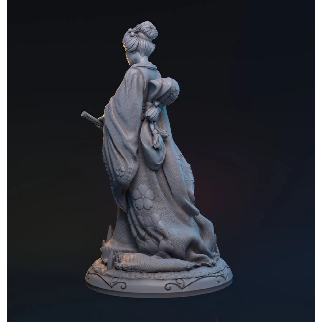 Digital STL Yuki onna Japanese Girl Samurai