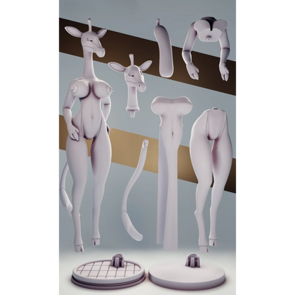 Digital STL Furry Giraffe