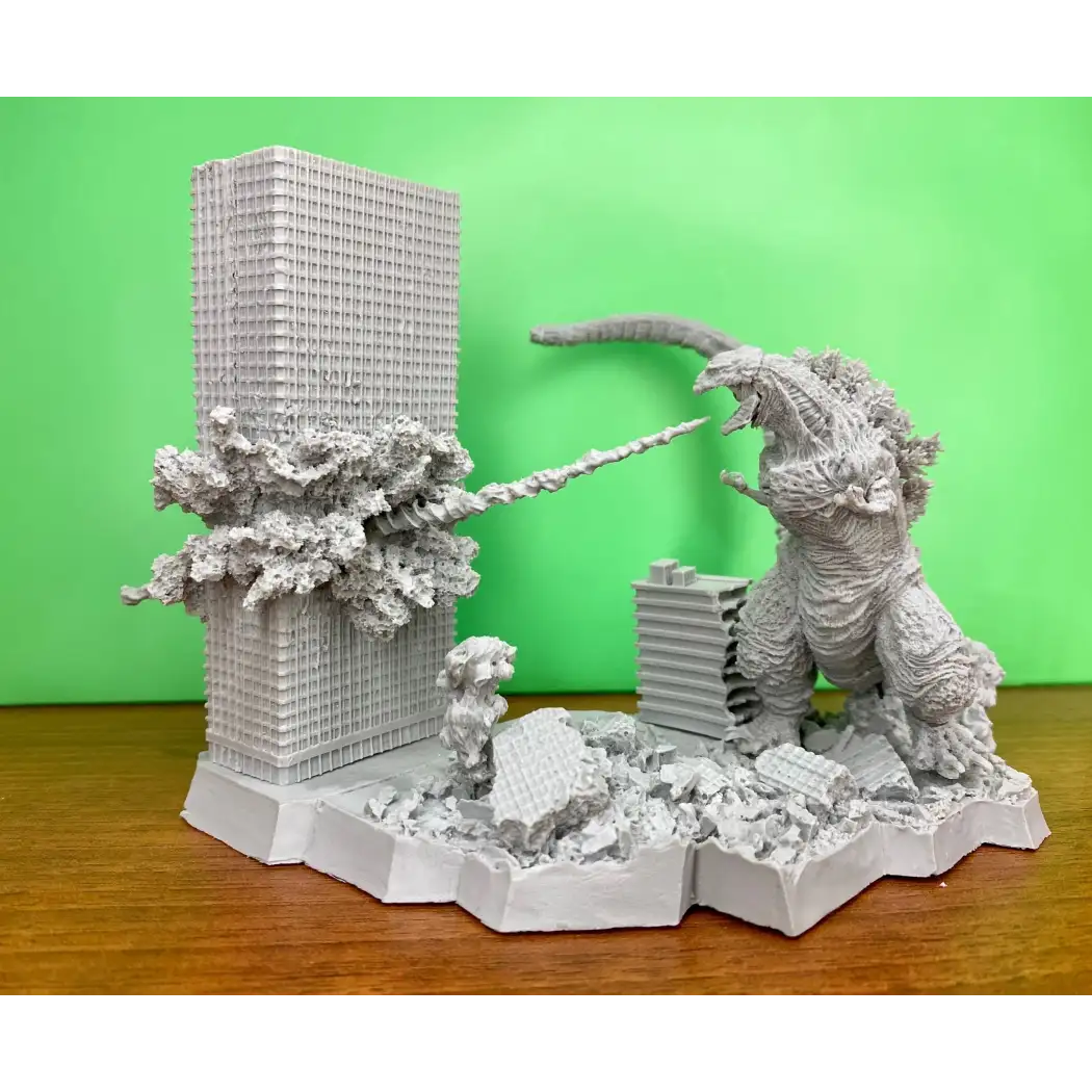 110mm Resin Casting Model Kit Godzilla Destroys City Unpainted - Model-Fan-Store