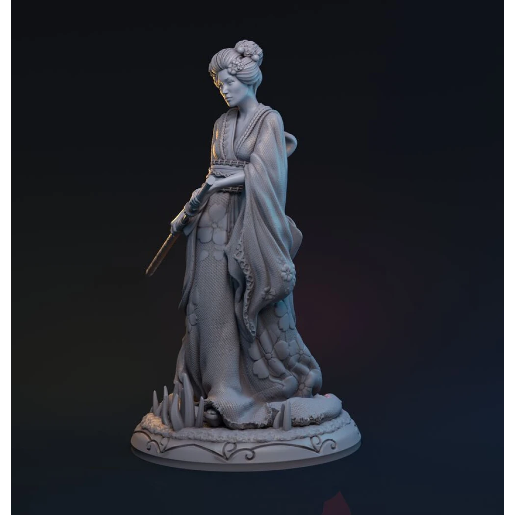 Digital STL Yuki onna Japanese Girl Samurai