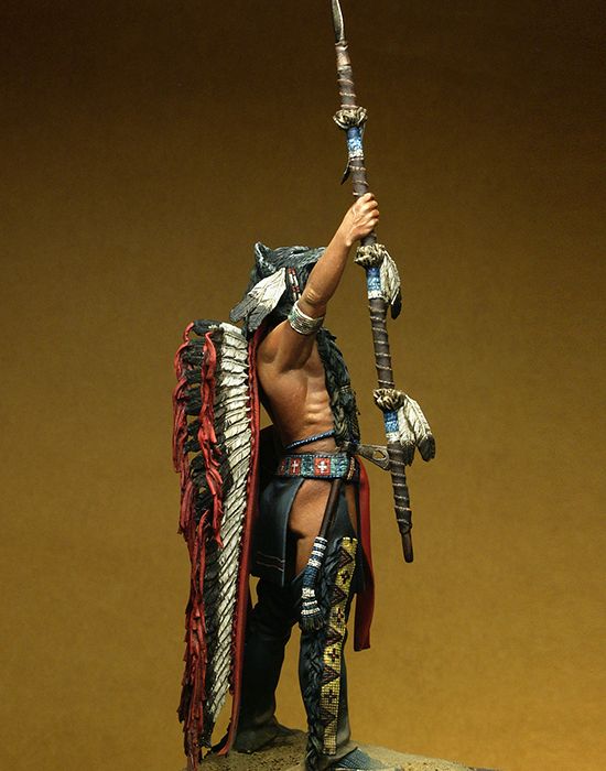 1/18 90mm Resin Model Kit Warrior Native American Indian Chief Unpainted