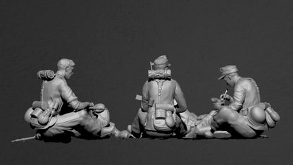 1/16 5pcs Resin Model Kit German Soldiers Infantry WW2 Unpainted