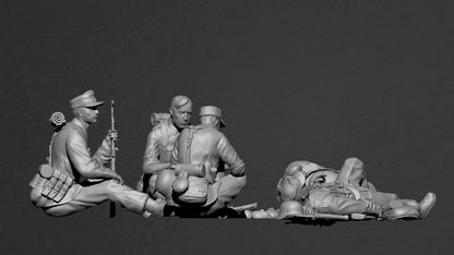 1/16 5pcs Resin Model Kit German Soldiers Infantry WW2 Unpainted