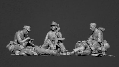 1/16 5pcs Resin Model Kit German Soldiers Infantry WW2 Unpainted