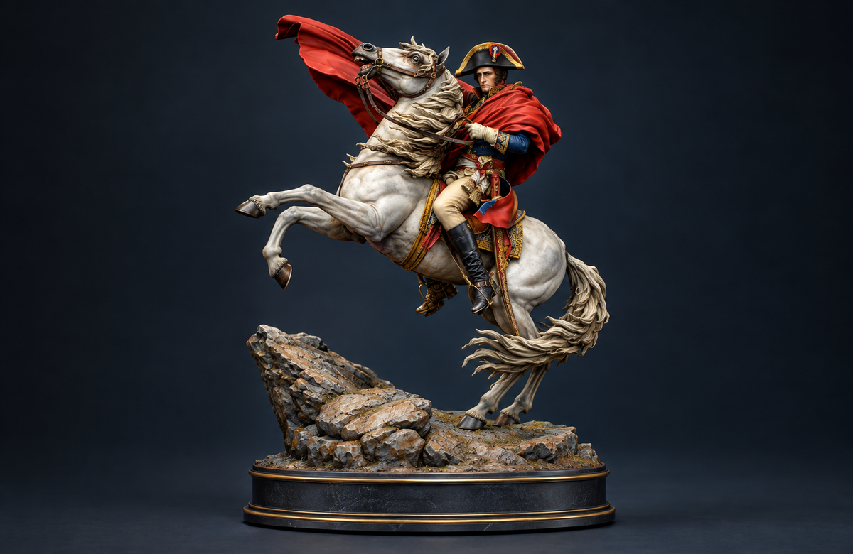 1/35 - 1/16 2pcs 3D Print Model Kit Napoleon Horseman Unpainted