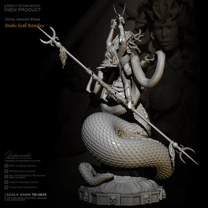 1/24 75mm Resin Model Kit Girl Snake Woman Medusa TD-2825 Unpainted