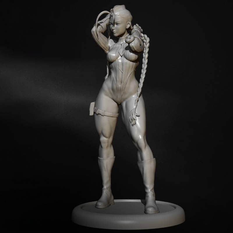 1/5 360mm 3D Print Model Kit Beautiful Girl Universal Soldier Fantasy Unpainted