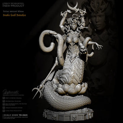 1/24 75mm Resin Model Kit Girl Snake Woman Medusa TD-2825 Unpainted