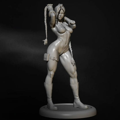 1/5 360mm 3D Print Model Kit Beautiful Girl Universal Soldier Fantasy Unpainted