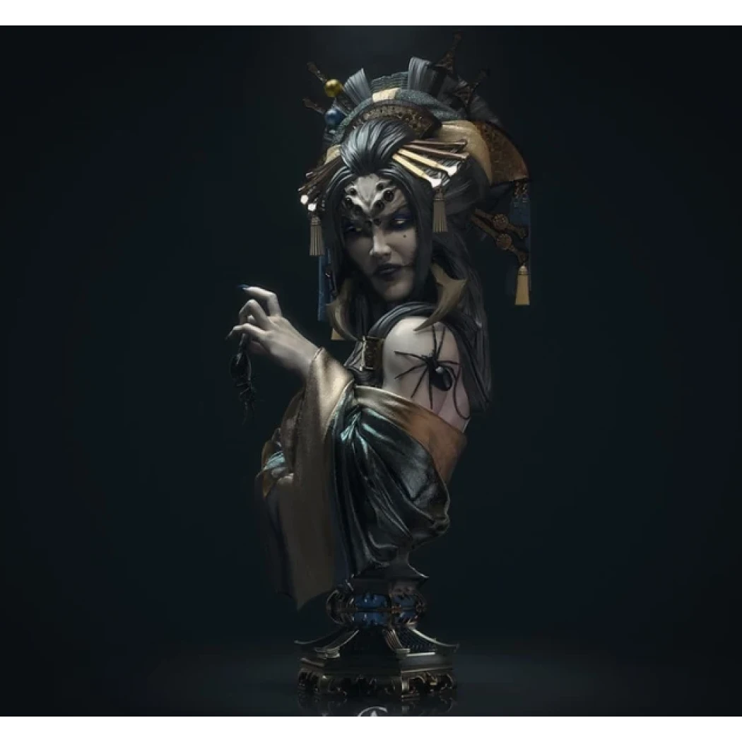 Digital STL Jorogumu Bust Japanese Girl