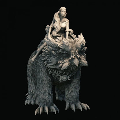 Digital STL The green maiden & The owlbear Beautiful Girl