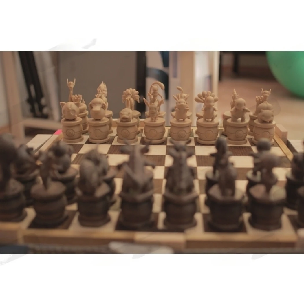 Digital STL Pokemon chess set
