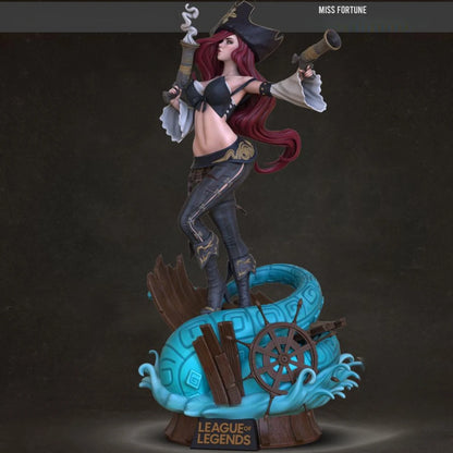 Digital STL Miss Fortune Pirate Beautiful Girl