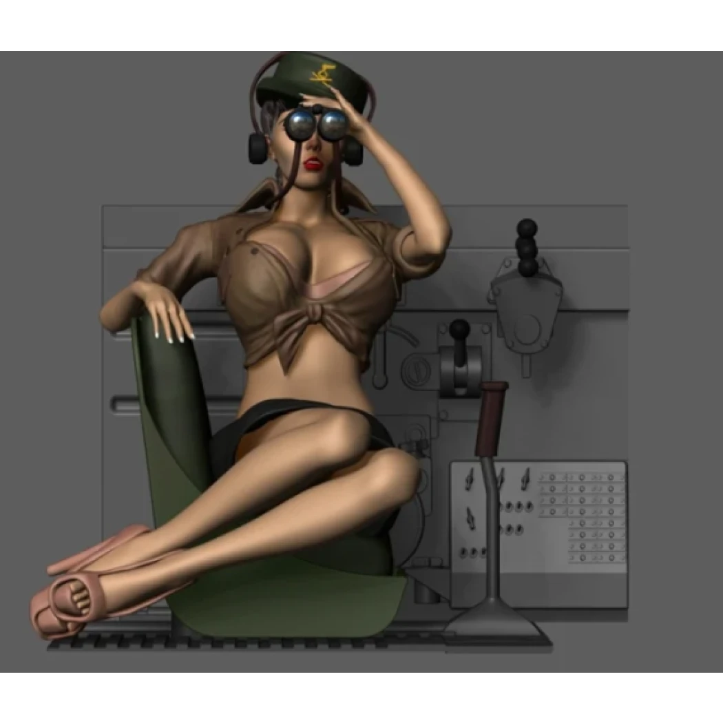 Digital STL Hugault Pin Up Beautiful Girl