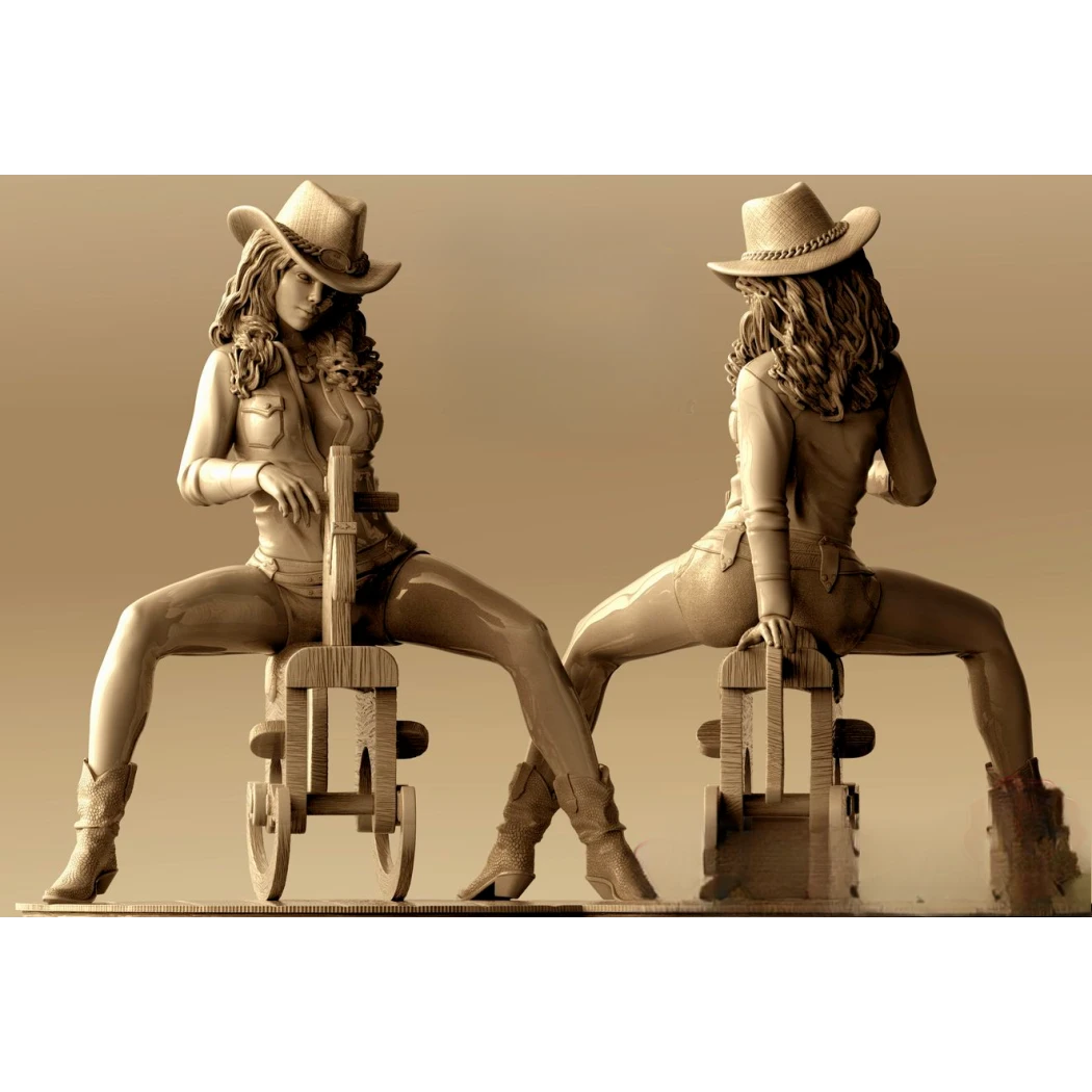 Digital STL Toy Cowboy Sexy Girl
