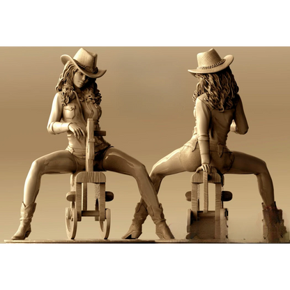 Digital STL Toy Cowboy Sexy Girl