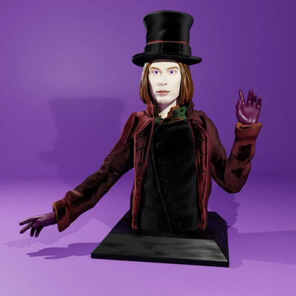 Digital STL Willy Wonka Bust