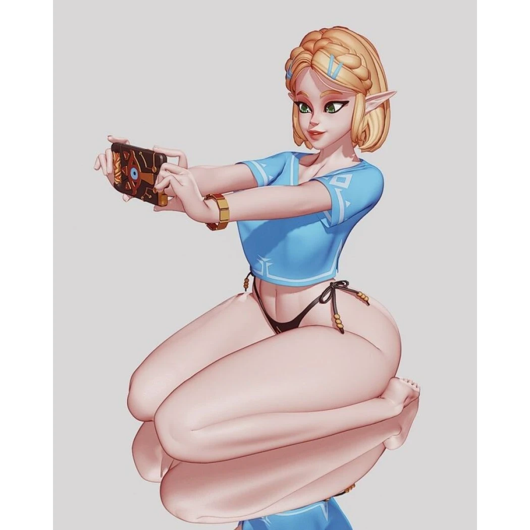 Digital STL Zelda Selfie Anime Sexy Girl
