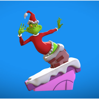 Digital STL Grinch on the Chimney