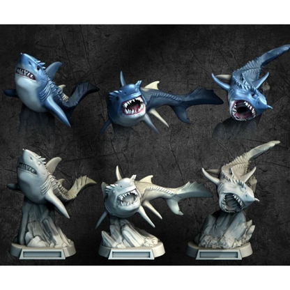 Digital STL Minis Glacier Sharks