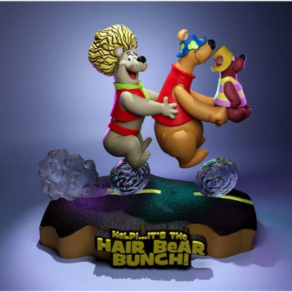 Digital STL Hair Bear Bunch