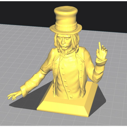 Digital STL Willy Wonka Bust