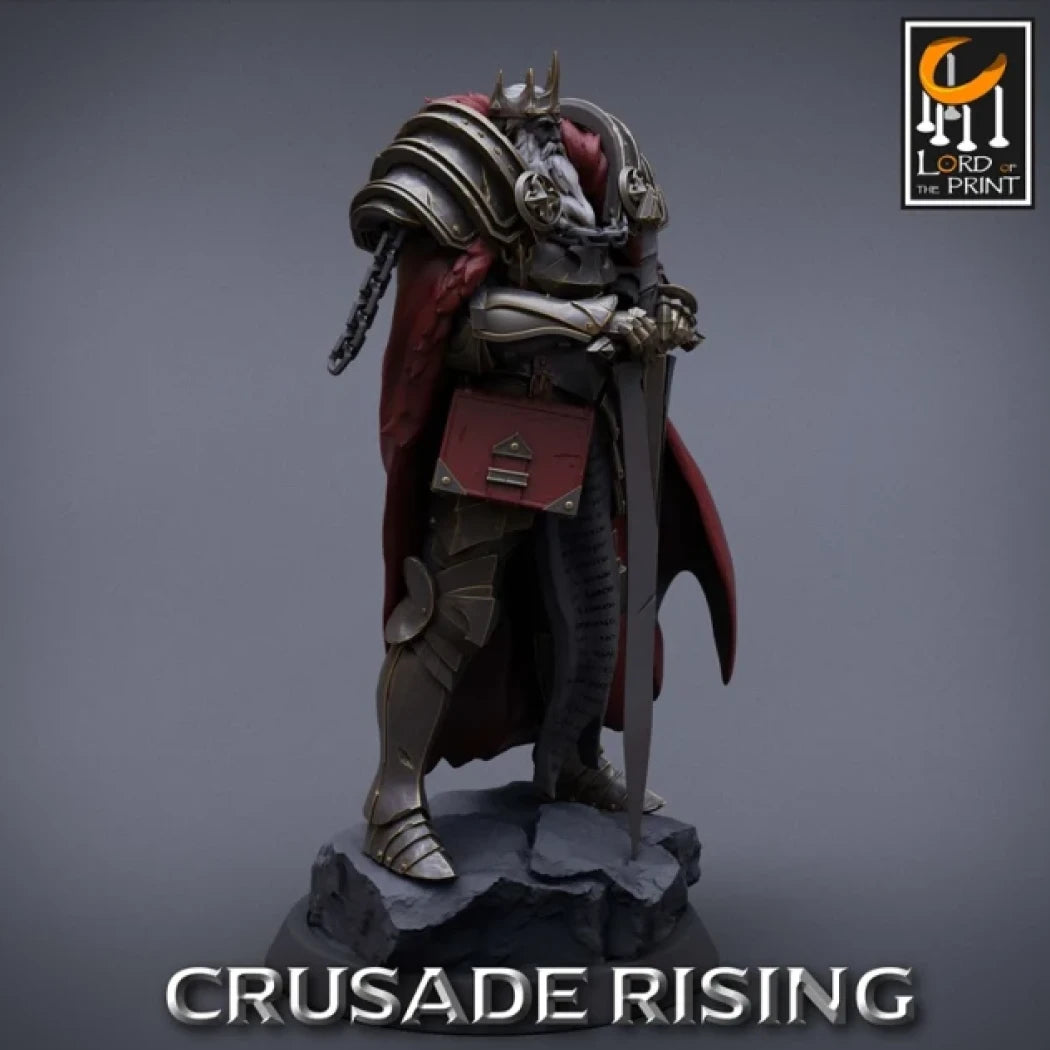 Digital STL Templar King infantery