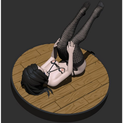 Digital STL Lady On Floor Sexy Girl