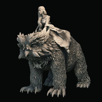 Digital STL The green maiden & The owlbear Beautiful Girl