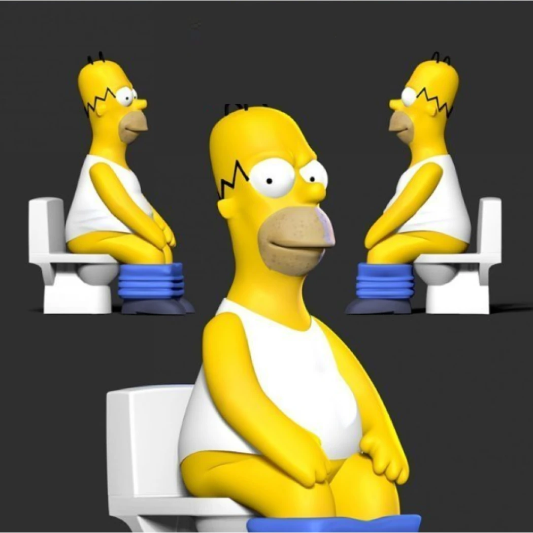 Digital STL Homer with a relaxing moment