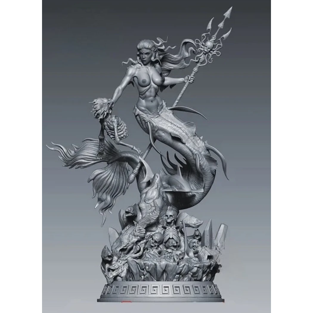 Digital STL Evil Mermaid