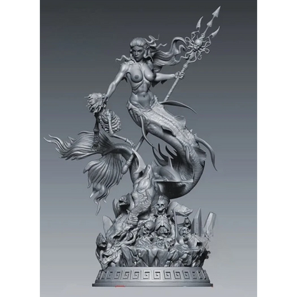 Digital STL Evil Mermaid