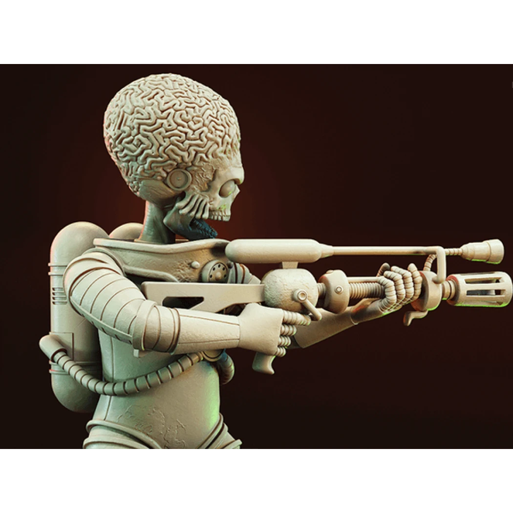 Digital STL Mars Attack Alien
