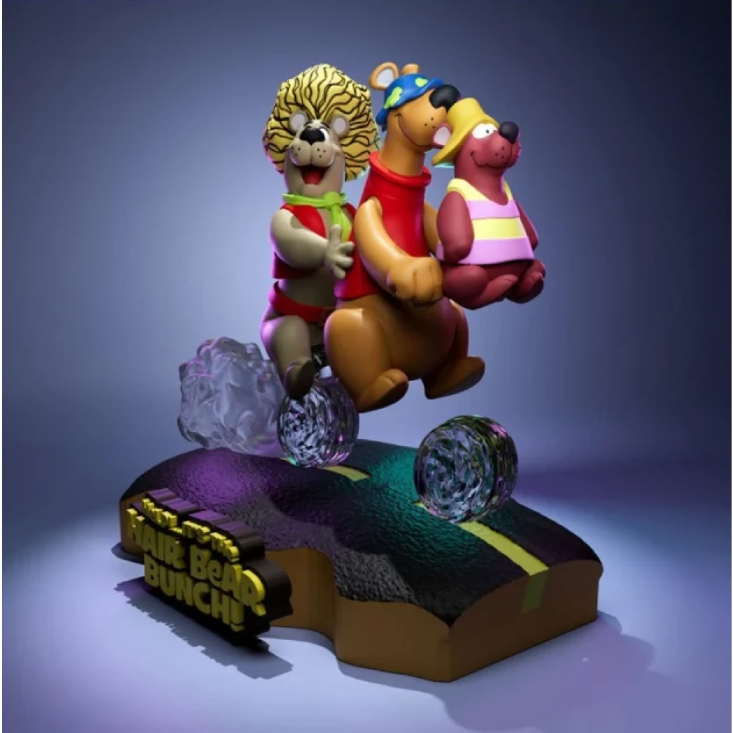 Digital STL Hair Bear Bunch