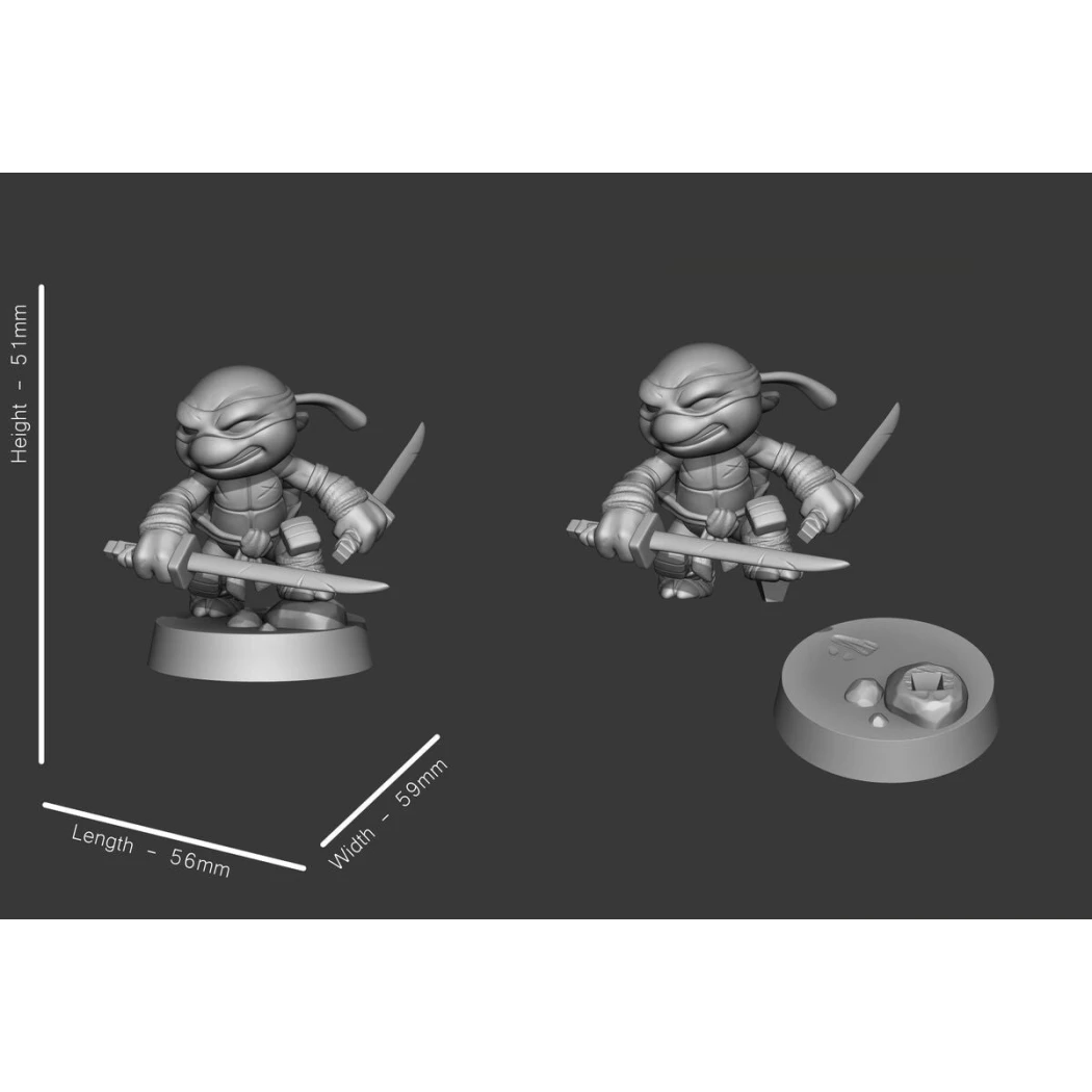 Digital STL TMNT - Mini Ninja Turtles