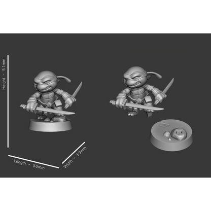 Digital STL TMNT - Mini Ninja Turtles
