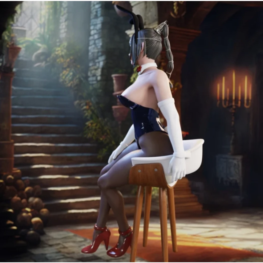 Digital STL Shadowheart Chair Beautiful Girl