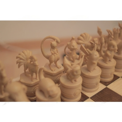 Digital STL Pokemon chess set