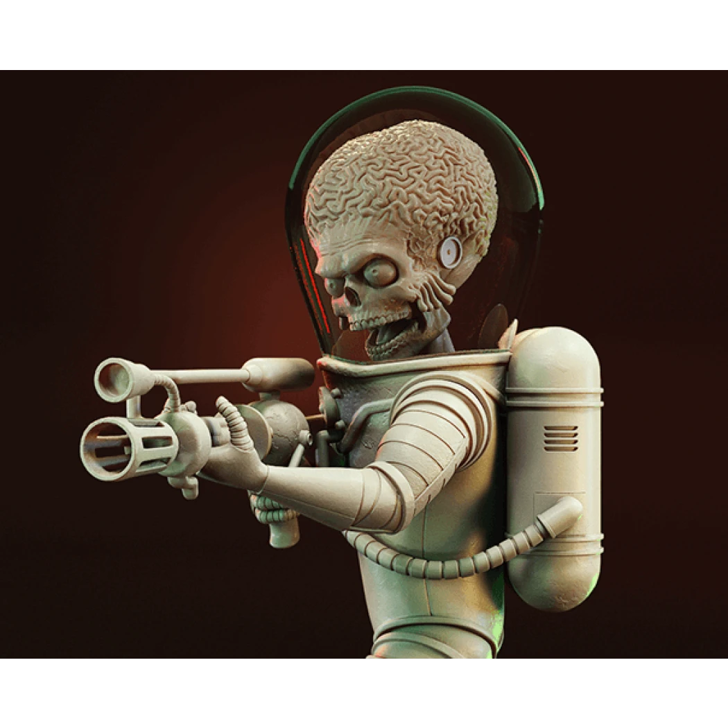 Digital STL Mars Attack Alien