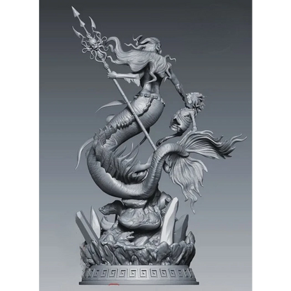 Digital STL Evil Mermaid