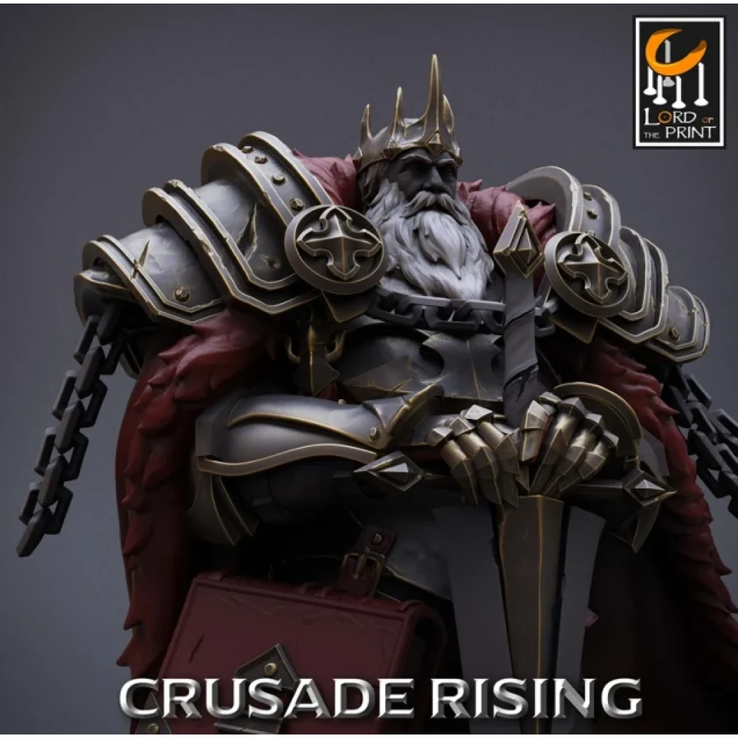 Digital STL Templar King infantery